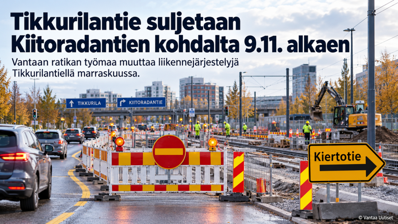 Tikkurilantie suljetaan